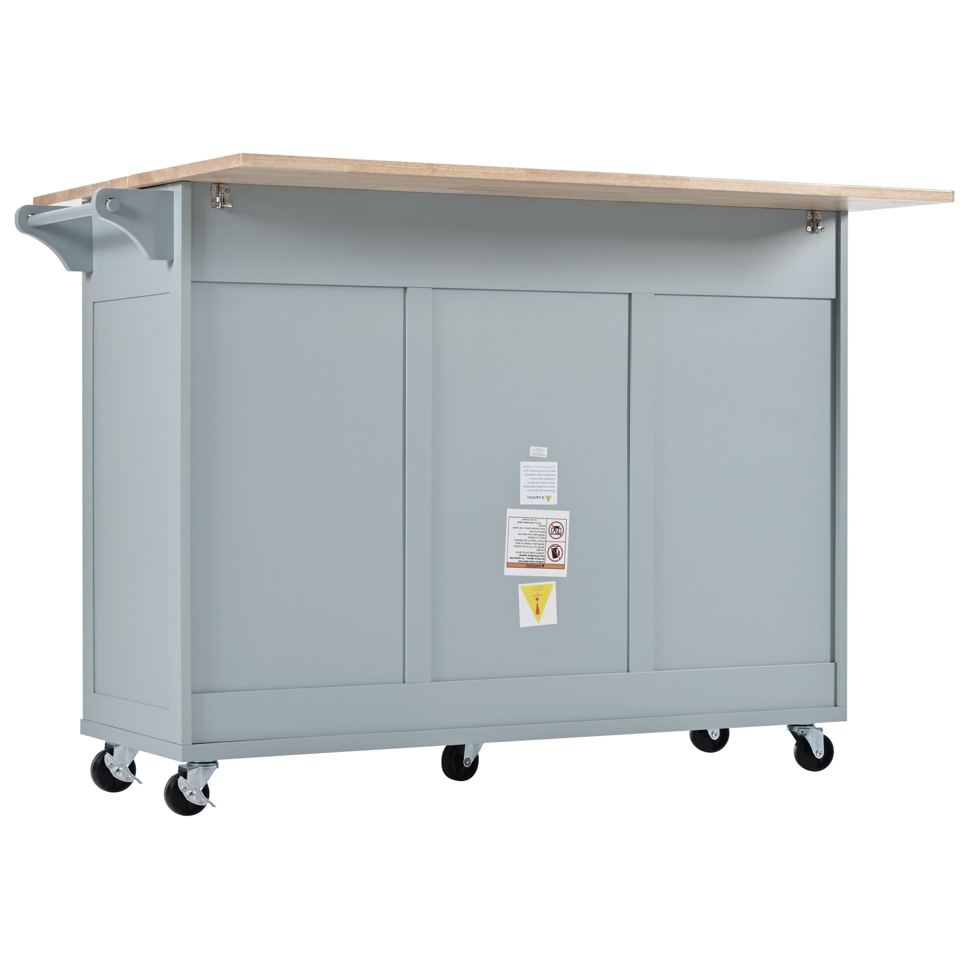 K&K Kitchen Island With Foldable Counter Top, Kitchen Storage Cart With Slide Out Shelf, Towel Rack And Drawer, Rolling Kitchen Cart On Wheels, For Kitchen, Living Room, Dining Room, Grey Blue Grey Blue Brown Kitchen Classic,Farmhouse,Luxury,Modern