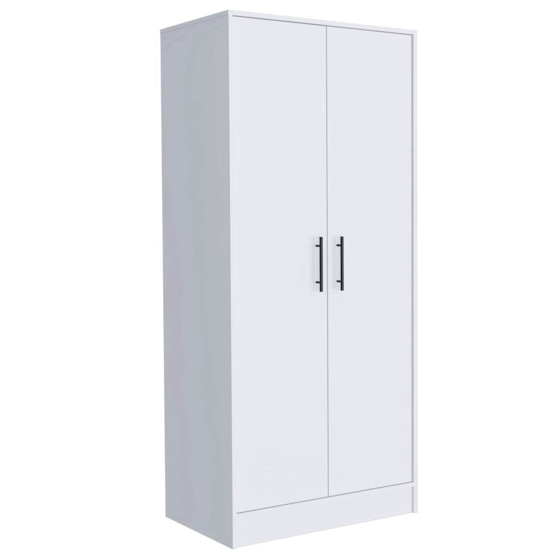 Ambery 180 Armoire, Two Shelves, Double Door, Metal Rod, One Drawer White White Bedroom Modern Particle Board Particle Board