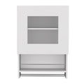Balboa Wall Cabinet, Towel Bar, 1 Door White White Particle Board