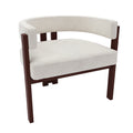Coolmore Modern Accent Chair Teddy Upholstered Armchair With Open Back 3 Legs Barrel Dining Chair Comfy Side Chair For Living Room Bedroom Dining Room Set Of 2 Beige Beige Primary Living Space Foam