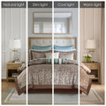 12 Piece Comforter Set With Cotton Bed Sheets Blue Brown King King Blue Brown Cotton