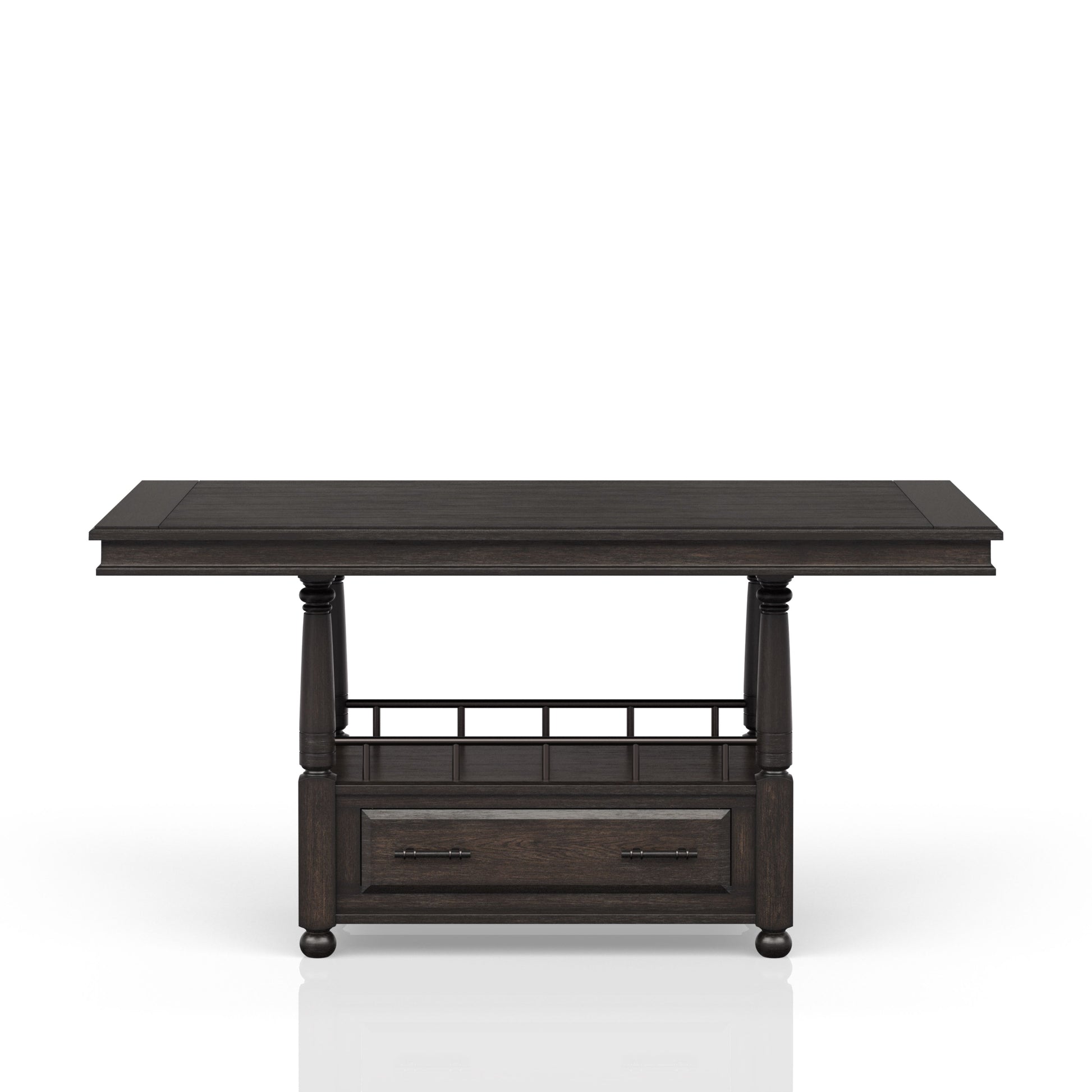 Deep Coffee Counter Height Dining Table Coffee Solid Wood Mdf