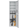 Fingerprint Touch Panel In Wall Safe,Hidden Wall Safe For Rifles And Pistols With Adjustable Shelves,Assembled Storege Safe For Firearm And Valuables White Fingerprint White Steel