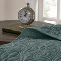 3 Piece Reversible Bedspread Set Balsam Green King Green Polyester
