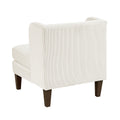 Modern Beige Accent Chair Cushion Seat Corduroy Fabric Upholstery Pillow Living Room Furniture 1Pc Beige Primary Living Space Modern Plywood