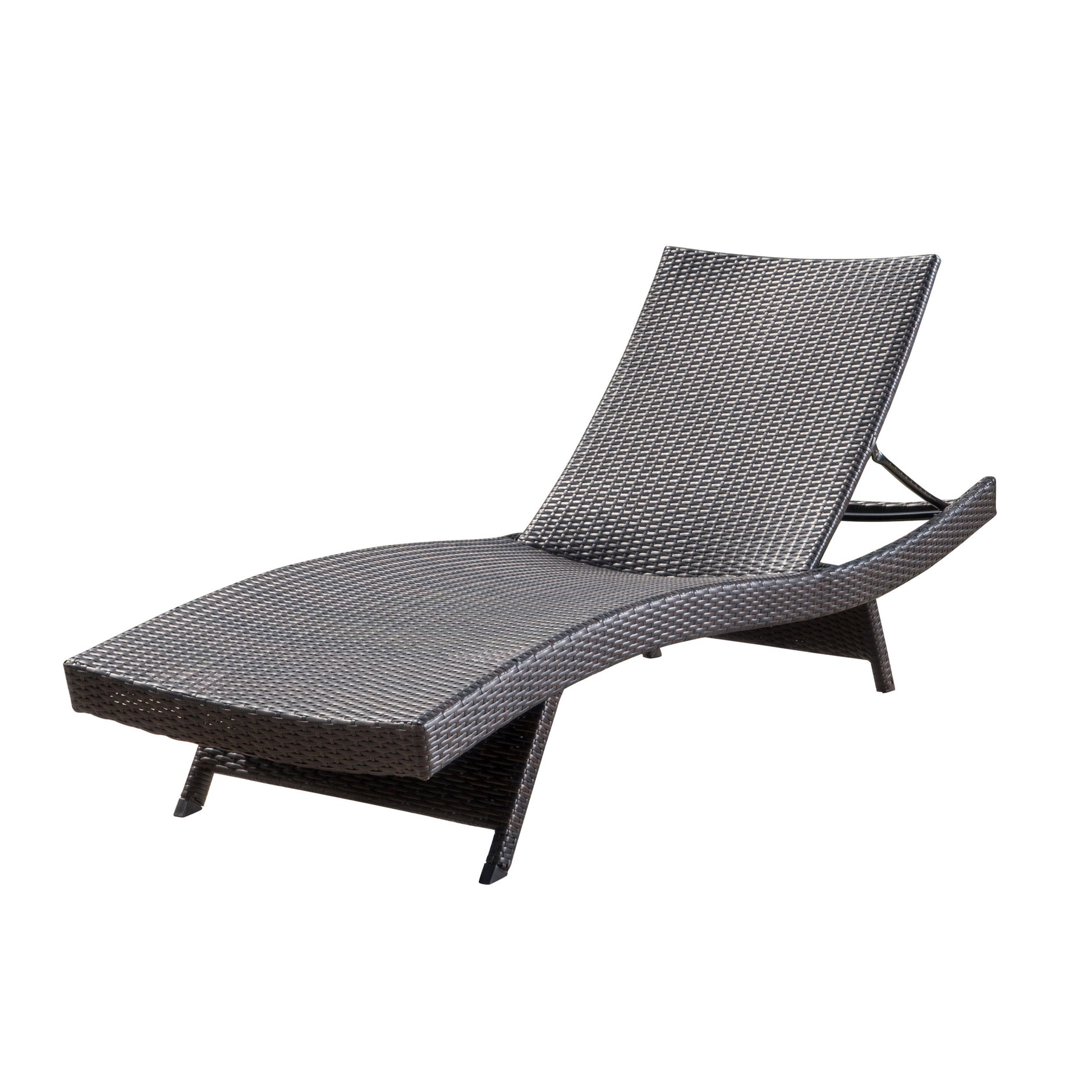 Salem Pe Wicker Chaise Lounge Brown Pe Rattan Iron