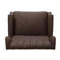 One And Half Seater Recliner Brown Fabric