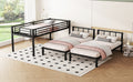 Twin Over Twin & Twin Bunk Beds For 3, Twin Xl Over Twin & Twin Bunk Bed Metal Triple Bunk Bed, Black Black Metal