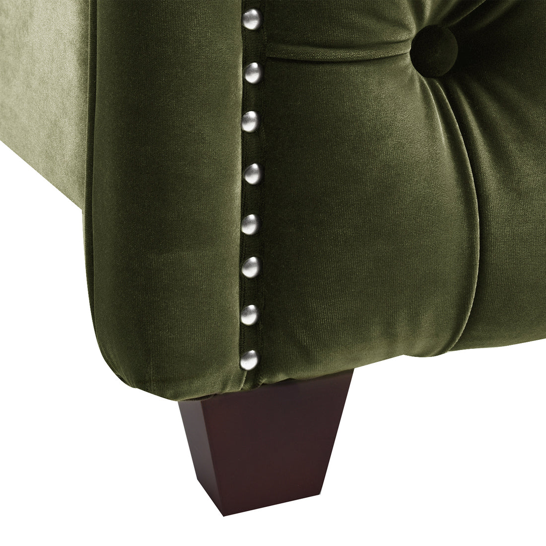 Marcella Upholstered Shelter Headboard Bed Set, Queen, Olive Green Performance Velvet Box Spring Required Queen Olive Green Wood Foam Velvet Velvet