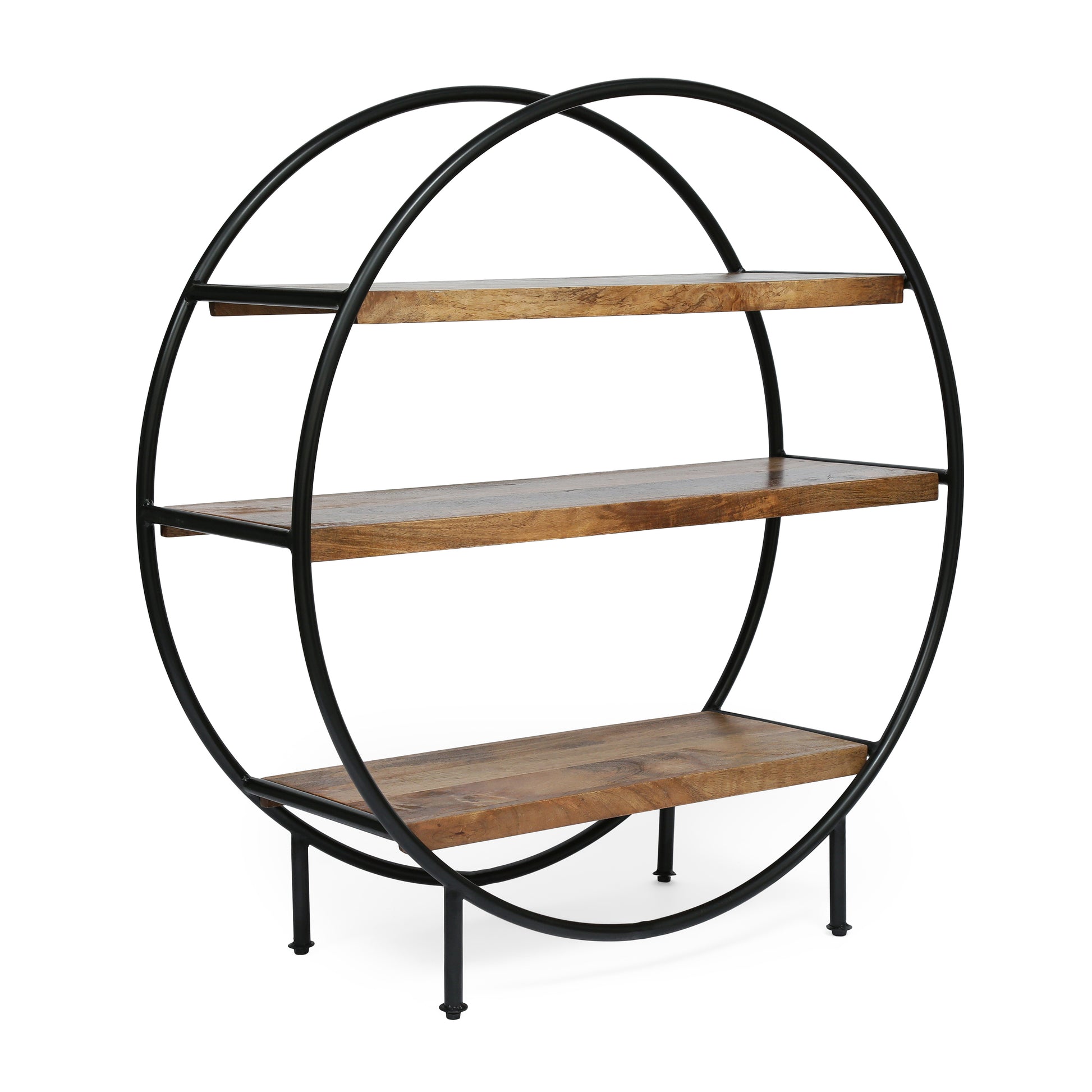 Round Shelf Natural Wood