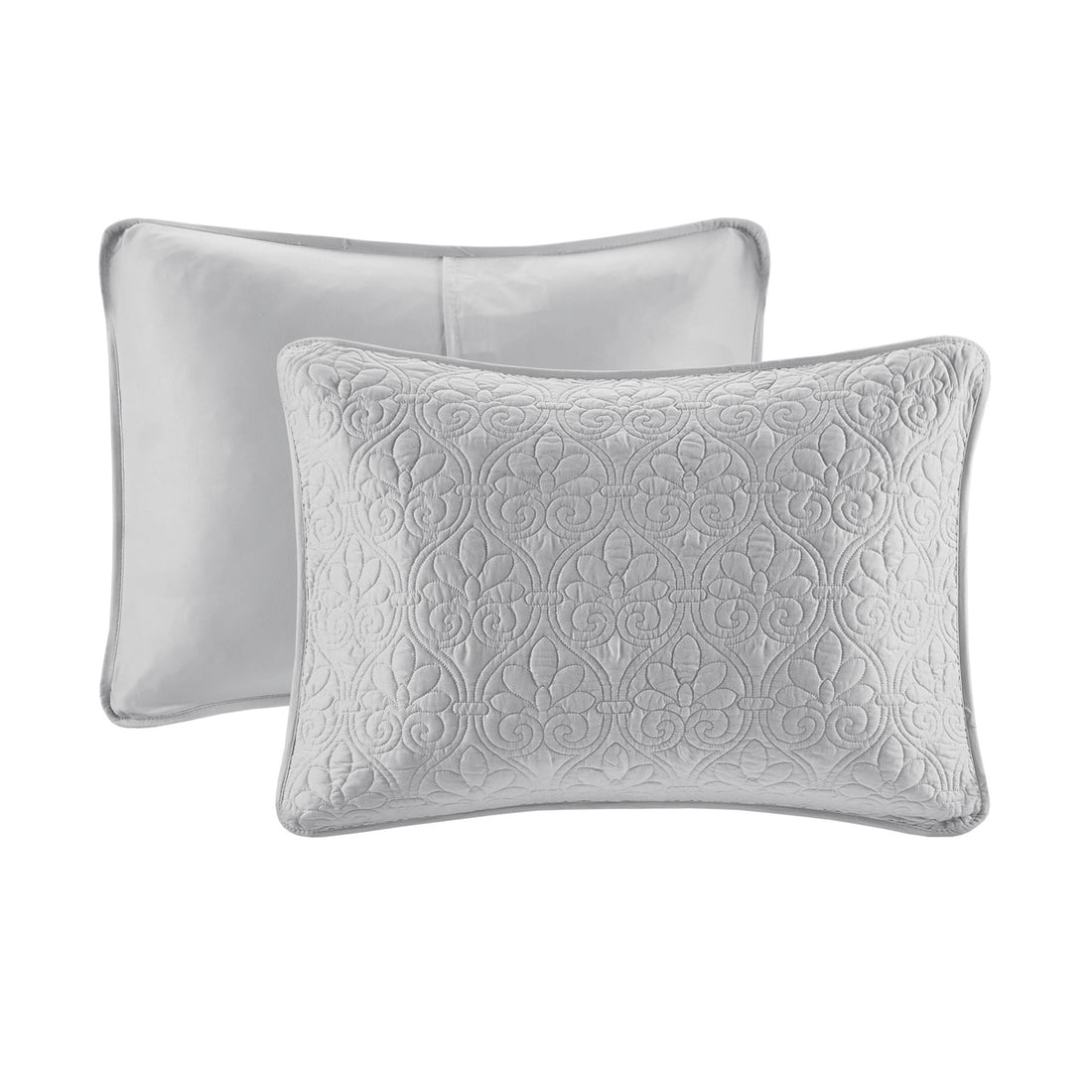 Reversible Bedspread Set Grey Queen Grey Cotton