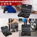 Tool Set Socket And Ratchet Wrench Toolbox, 171Pcs Tool Box, Universal Home Car Repair Tool Set For Men And, Perfect For Homeowners, Diy Enthusiasts, And Mechanics Black Carbon Steel