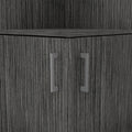 Seattle Bar Cabinet, Eight Bottle Cubbies, Two Large Open Shelves Freestanding 5 Or More Shelves Smoke Gray Primary Living Space Open Storage Space Contemporary Pine Melamine Melamine