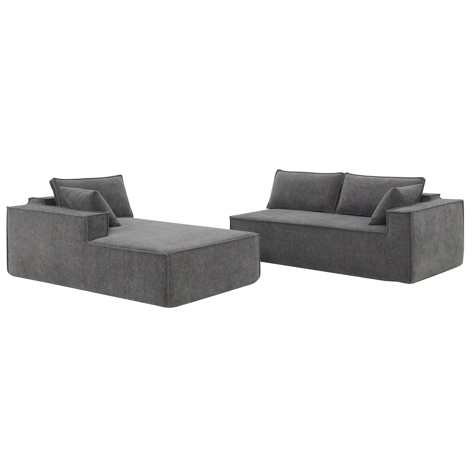 9587G Package Gray Chenille 1 Seat