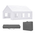 20X20Ft Party Tent Heavy Duty, Large Wedding Event Shelters With 2 Storage Bags & Removable Sidewalls, Outdoor Canopy Gazebo Commercial Tents For Parties Carport Camping Garden Patio White Metal