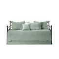 6 Piece Reversible Soped Edge Daybed Cover Set Seafoam Daybed Seafoam Microfiber