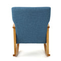 Blue Fabric Upholstered Rocking Chair Blue Fabric