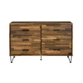 Walnut 6 Drawer Dresser Walnut Bedroom Contemporary Particle Board