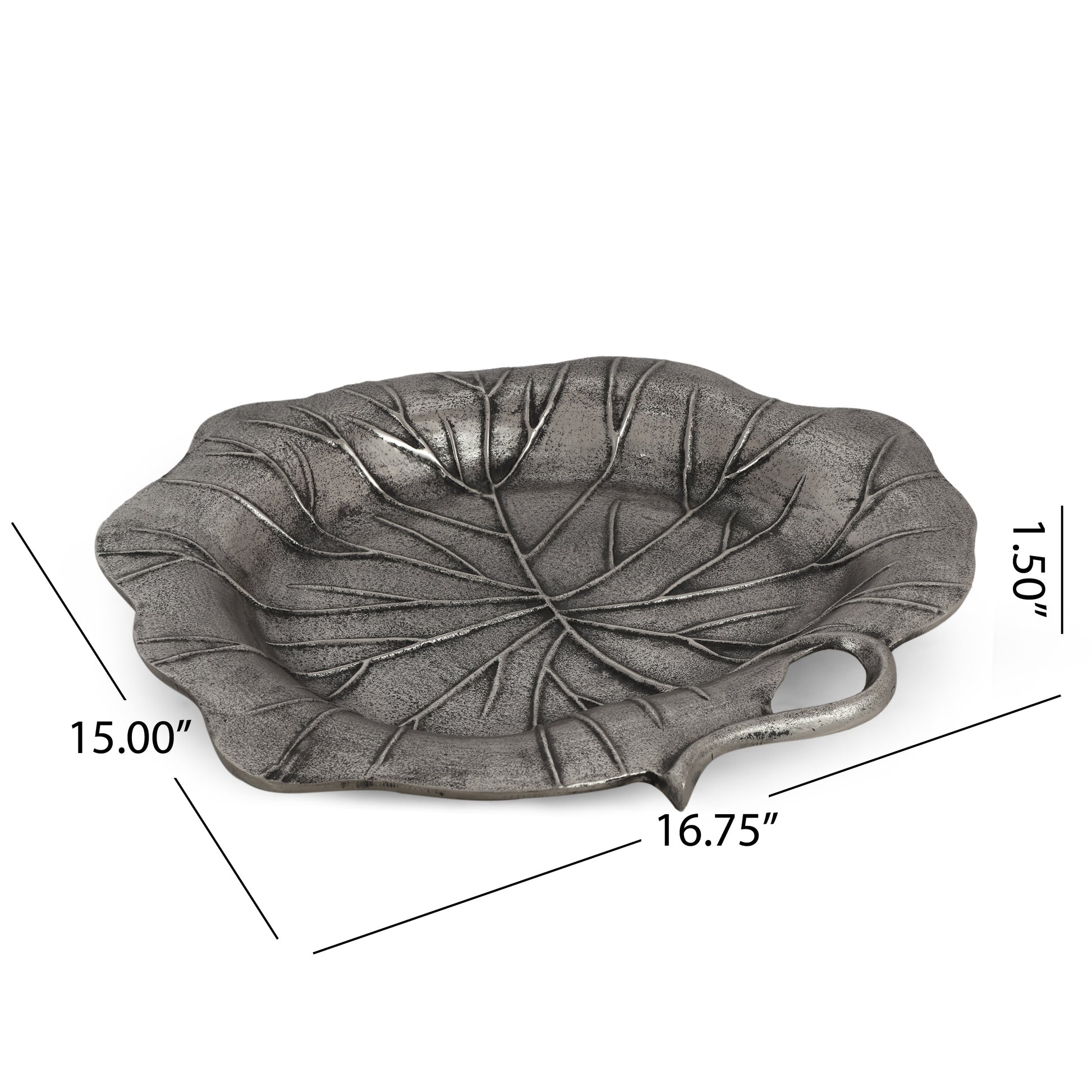 Platter Clear Antique Nickel Aluminium