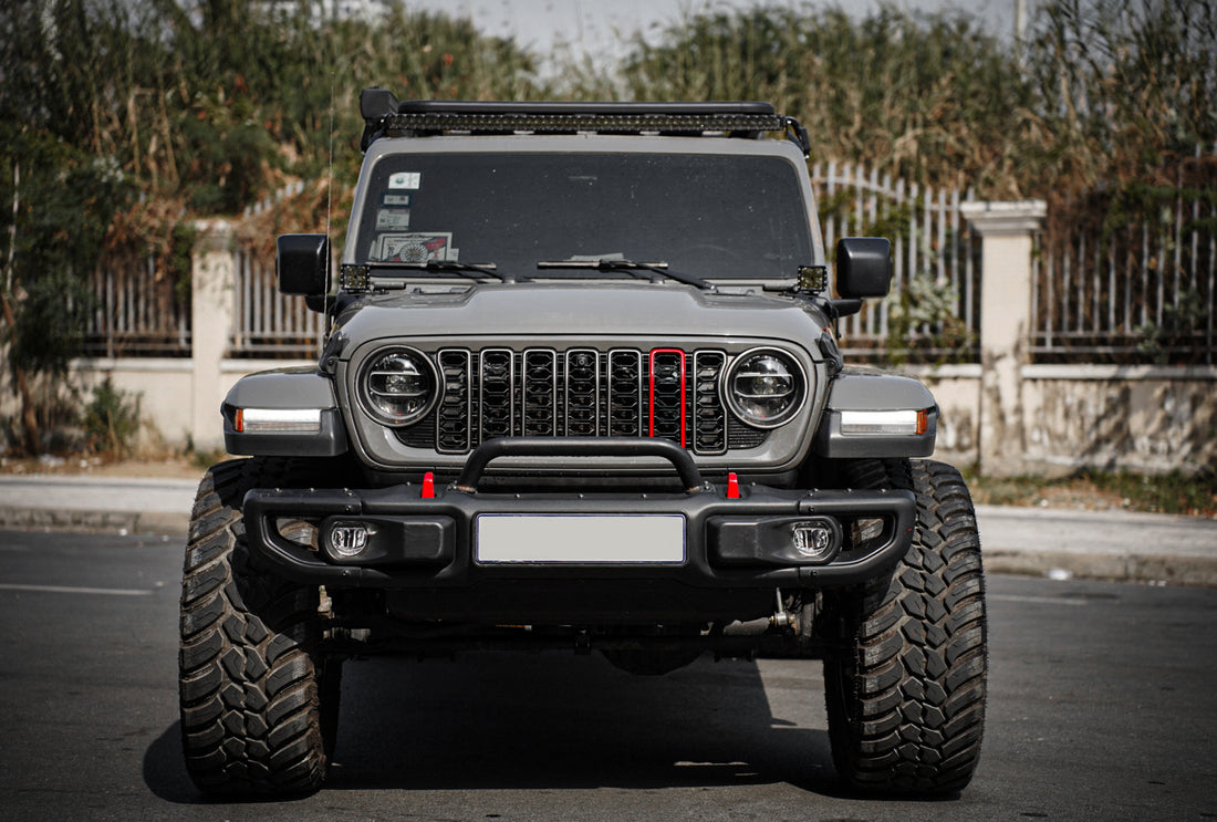 Front Mesh Grille Grid Grill For 2018 2024 Jeep Wrangler Rubicon Sahara Sport Jl Jt Grill With Camera Hole Black Plastic Black Abs