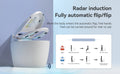 Smart Toilets With Heated Bidet Seat.Portable Toilet With Bidet Built.Intelligent Toilet Auto Open Close Seat. Bidet Toilet With Dryer And Warm Water White Ceramic