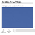 Outsunny 12' X 10' Retractable Awning Patio Awnings Sun Shade Shelter With Manual Crank Handle, 280G M Uv & Water Resistant Fabric And Aluminum Frame For Deck, Balcony, Yard, Dark Blue Blue Aluminum