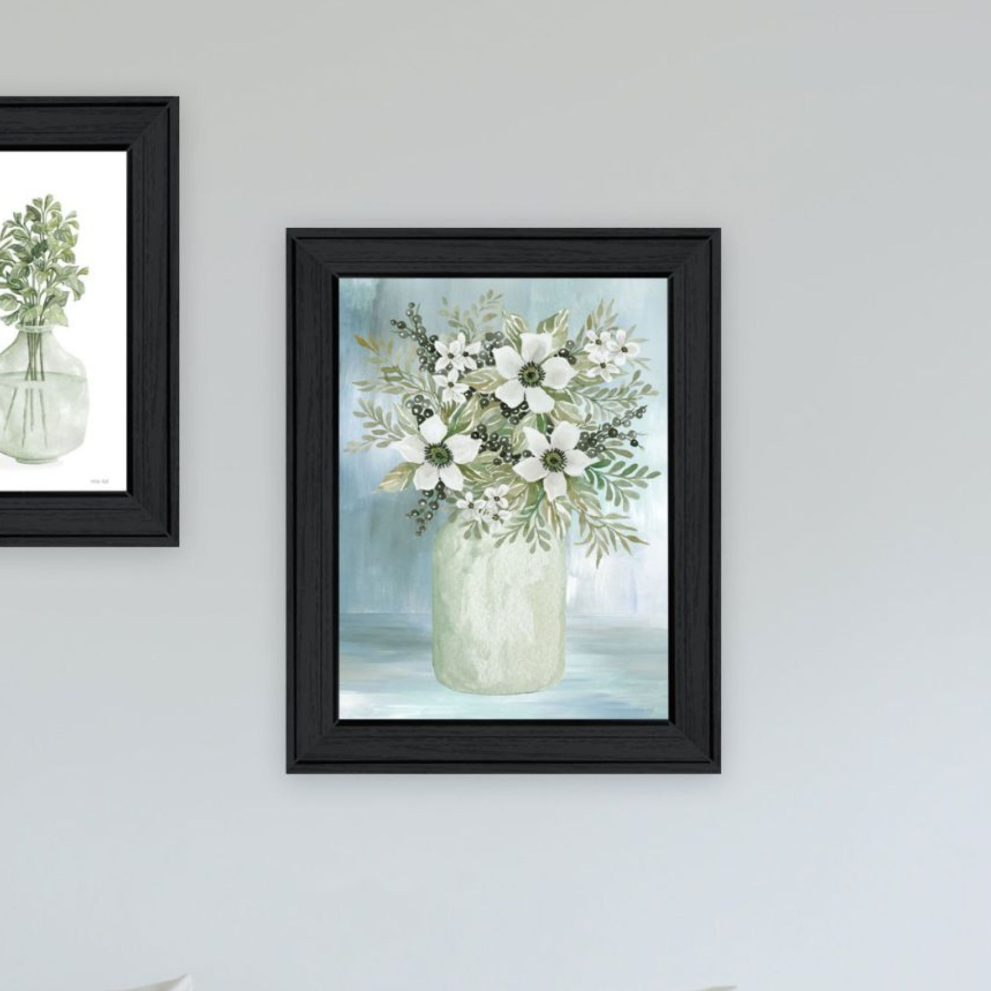 "Simply Sage 1" Framed Wall Art For Living Room, Wall Art Print For Home Decor, Bedroom Wall Art By Cindy Jacobs Multicolor Wood Paper