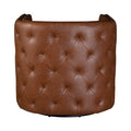 Capstone Tufted Barrel Swivel Chair Brown Wood