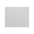 30X36 Inch Led Bathroom Vanity Mirror Wall Mounted Adjustable White Warm Natural Lights Anti Fog Touch Switch With Memory Modern Smart Large Bathroom Mirrors Silver Aluminium