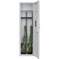 Fingerprint Touch Panel In Wall Safe,Hidden Wall Safe For Rifles And Pistols With Adjustable Shelves,Assembled Storege Safe For Firearm And Valuables White Fingerprint White Steel