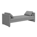 Modern Upholstered Chaise Lounger Daybed With Pillows Small Single Daybed, No Mattress Needed, Perfect For Living Rooms & Home Office,Linen Fabric, Gray Gray Linen