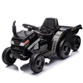 12V Kids Ride On Electric Tractor Black Knight,Kids Ride On Toy.2Wd,Non Skid Tires, Steering Wheel, Foot Pedal,With Removable Storage Tug,Light,Bluetooth,Music,Mp3,Usb,Power Display For Kids Aged 2 3. Black 50 99 Lbs Polypropylene