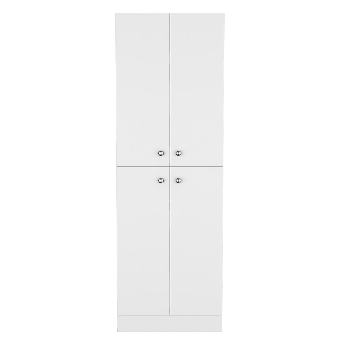 Lynch Kitchen Pantry Storage Cabinet 71" Height, With 4 Doors, 5 Adjustable Shelves, Freestanding Cupboard For Dining Room Living Room, Laundry Freestanding White Kitchen Modern Particle Board Engineered Wood