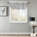 Faux Silk Waterfall Embellished Valance Silver 38X46