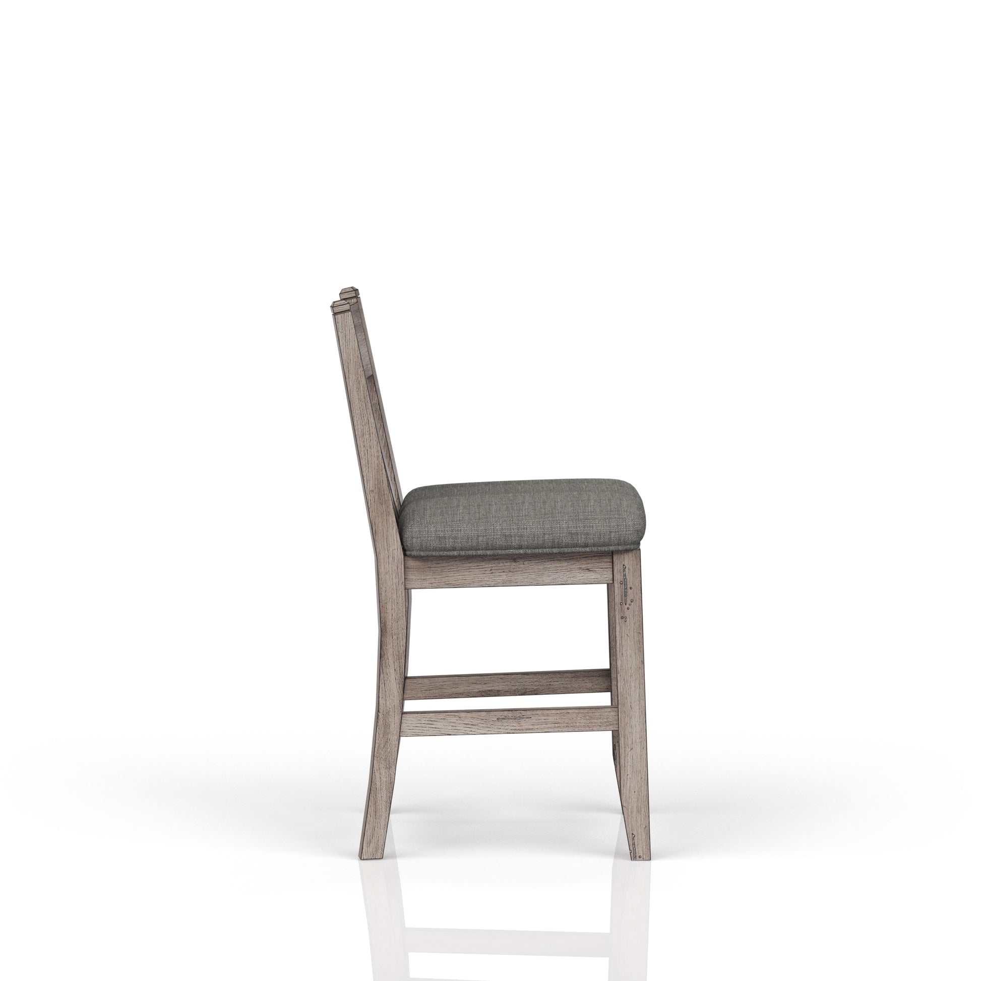 Rustic Gray Counter Stool Set Of 2 Gray Solid Wood Mdf