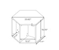 23.62'' Hexagonal Coffee Table Side Table Nightstand Antique Wood Antique Brown Mdf