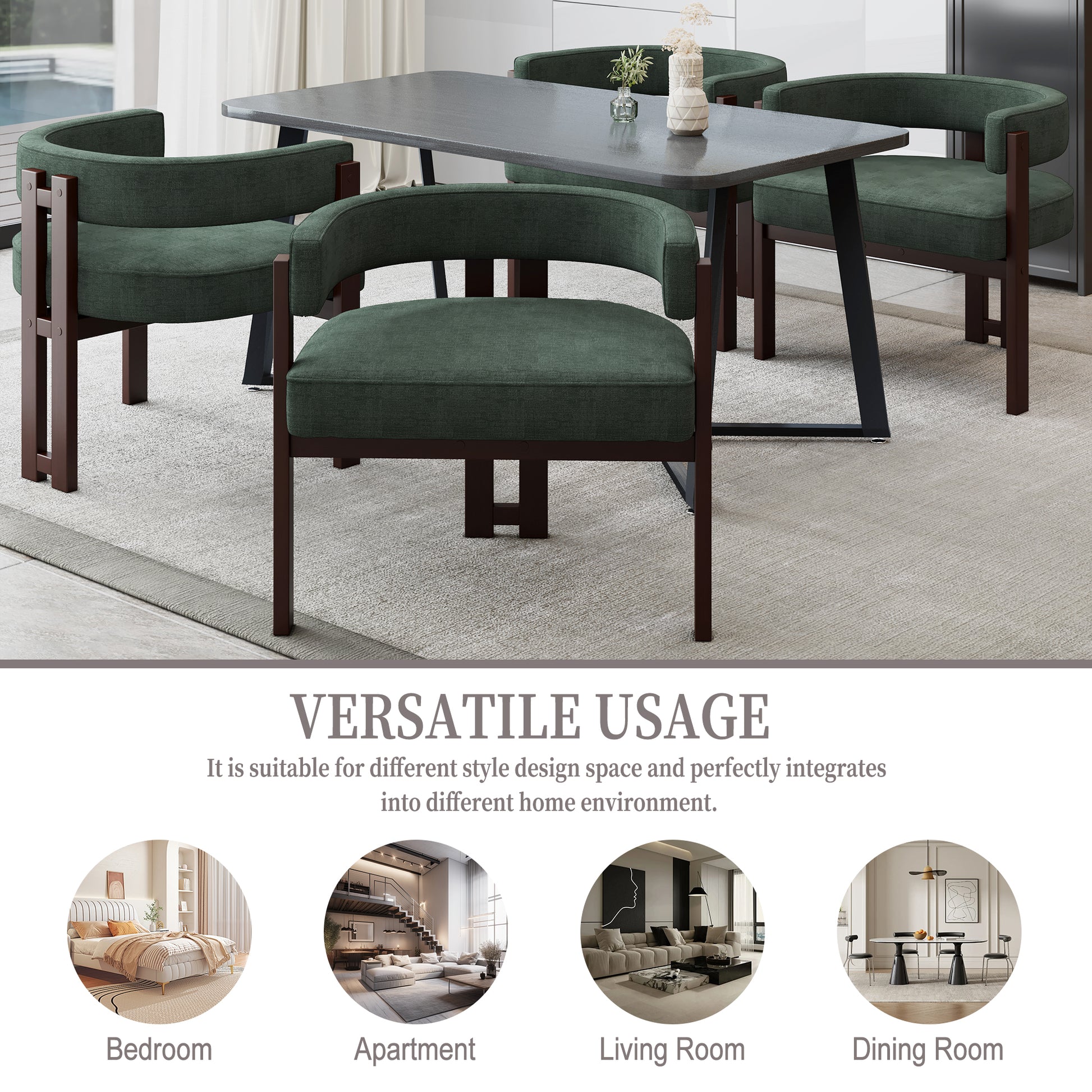 Coolmore Modern Accent Chair Teddy Upholstered Armchair With Open Back 3 Legs Barrel Dining Chair Comfy Side Chair For Living Room Bedroom Dining Room Set Of 2 Emerald Emerald Primary Living Space