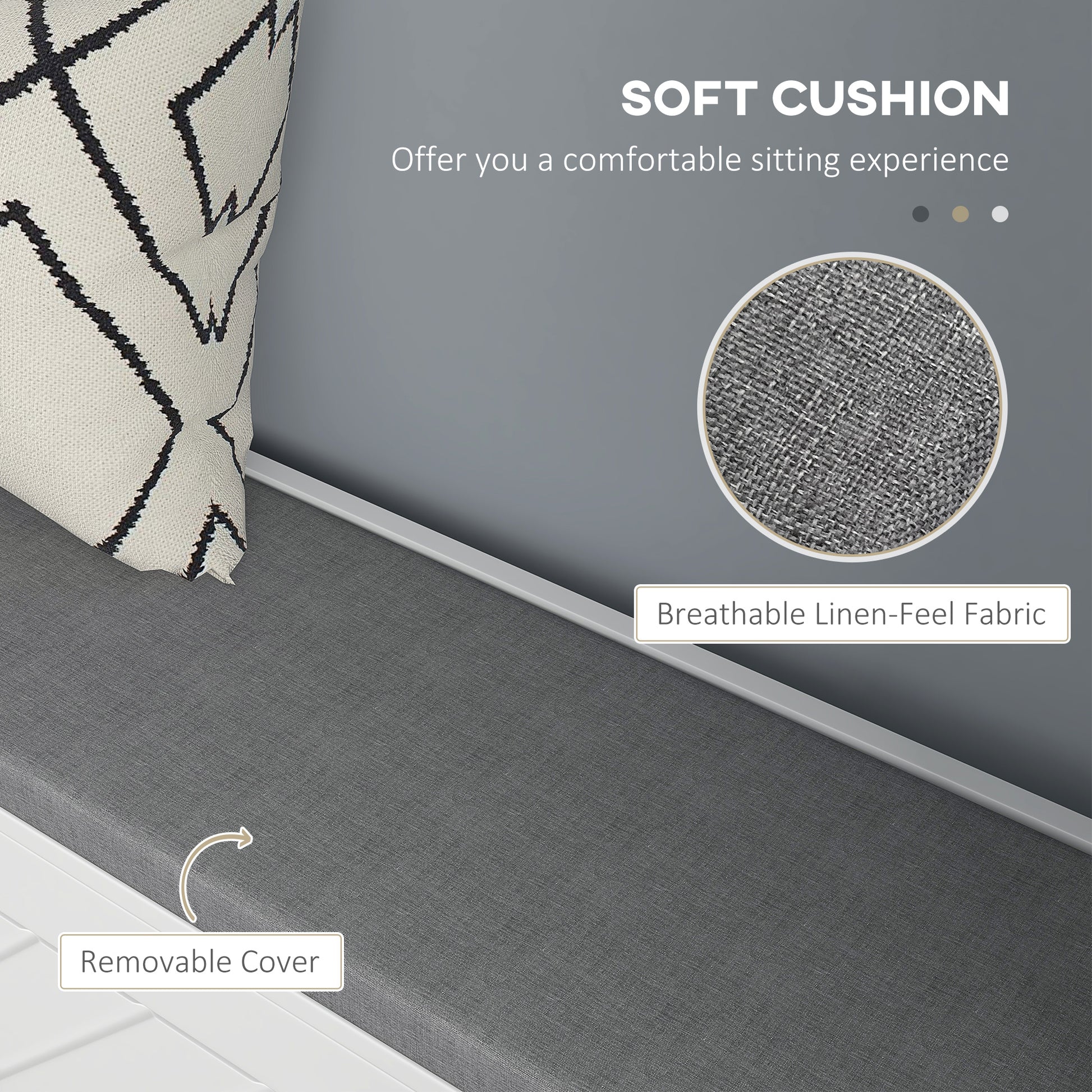 Homcom Shoe Bench, Entryway Bench With 2 Flip Drawers, Seating Cushion, And 2 Vents For 8 Pairs Of Shoes For Hallway, White White Mdf