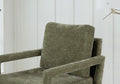 Mid Century Armchairaccent Chair With Chenille Armrest & Soft Cushion For Living Room, Bedroom, Home Office, Study, Forest Green Green Foam Wood Fabric