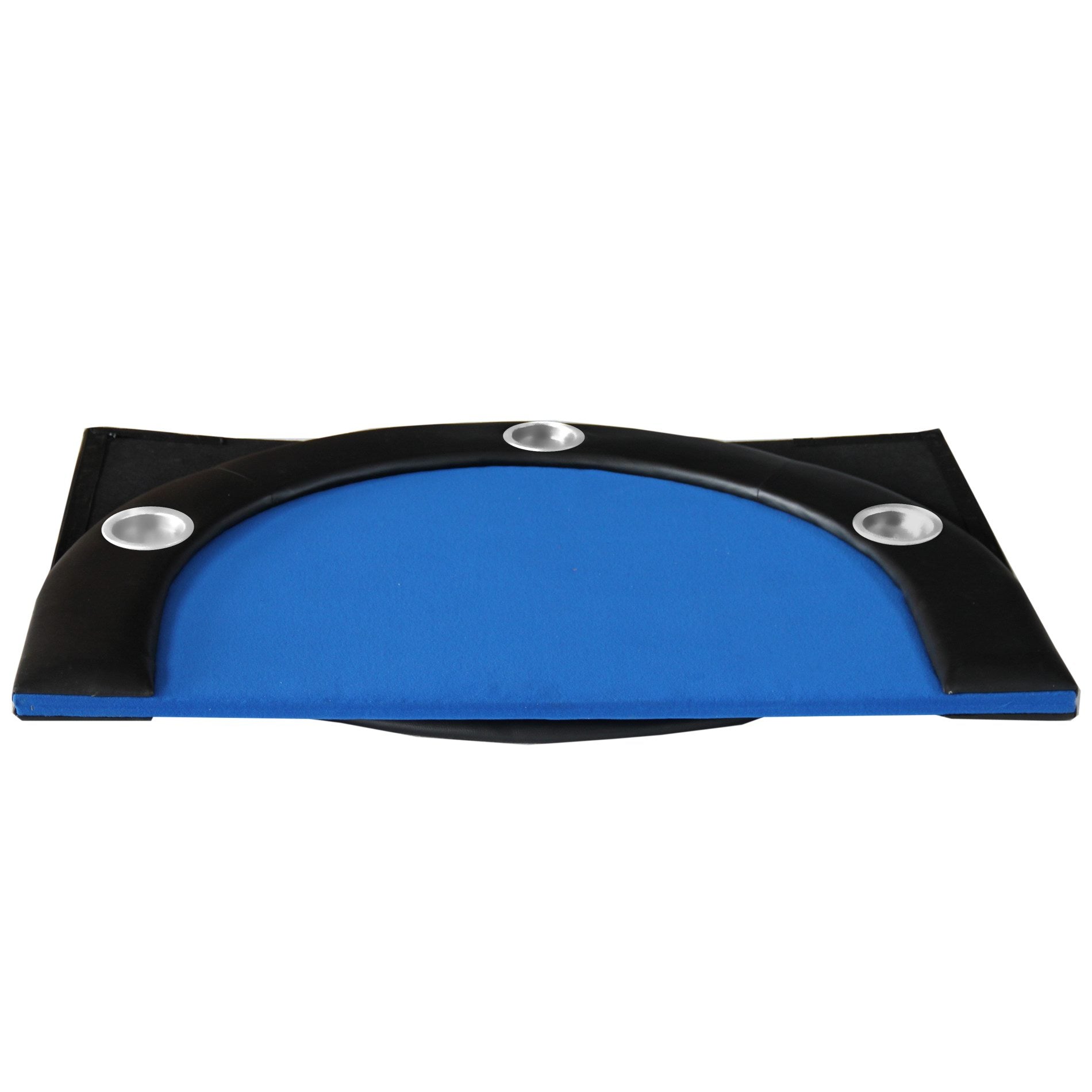 Folding Poker Table Top For 10 Players Tri Fold Texas Holdem Blackjack Casino Game Tabletop Blue Blue Primary Living Space Modern Mdf