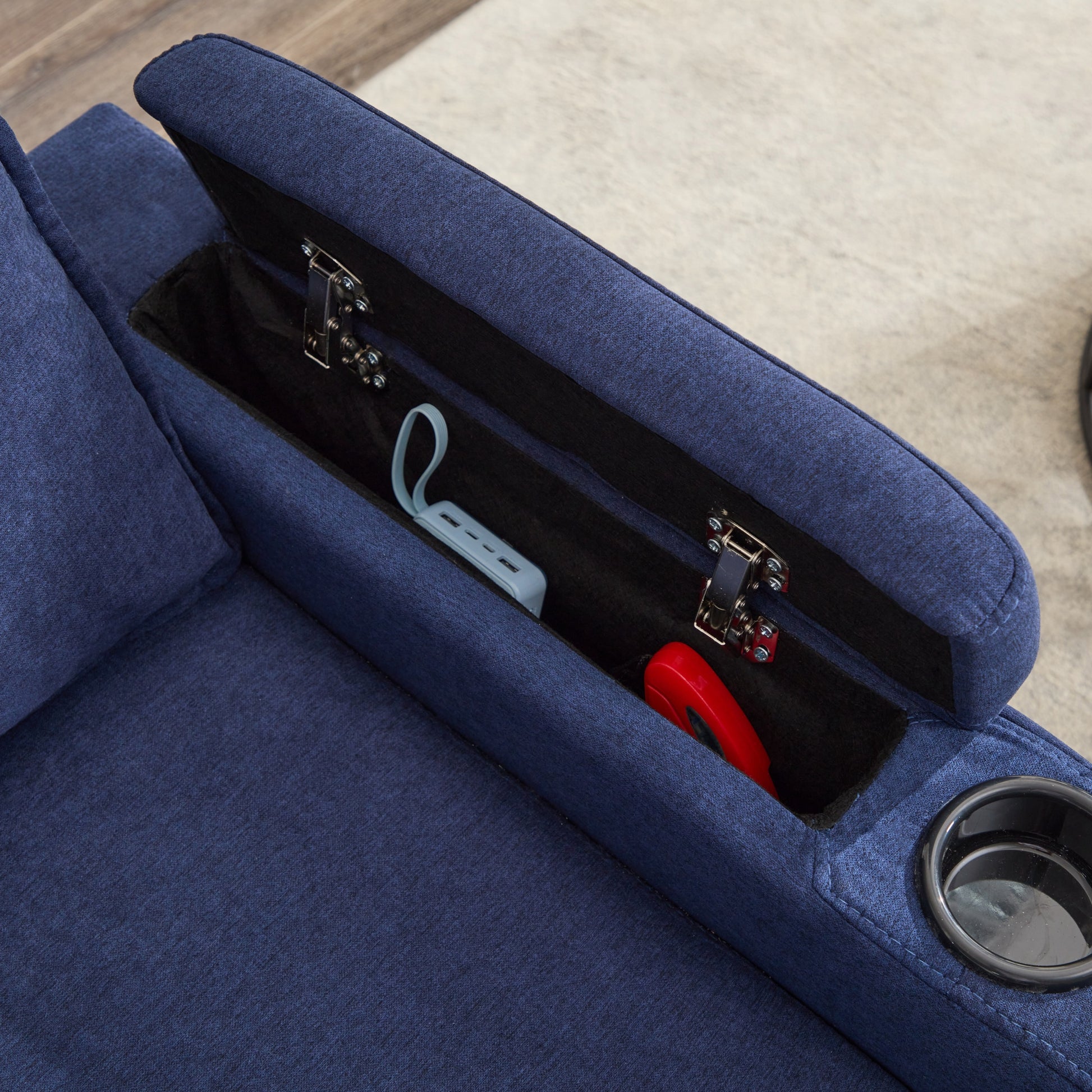 Blue Color Knock Down 3 Seat Combo Sofa With Storage Ottoman For Living Room Apartment Bedroom And Compact Room,Room, Upholstered Sectional Couch, L Shaped Bench With A Footrest, A Individual Stool White Wood Primary Living Space Heavy Duty Pine 3 Seat