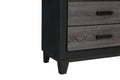 Soluto Grey And Black Chest Black Gray Rubber Wood
