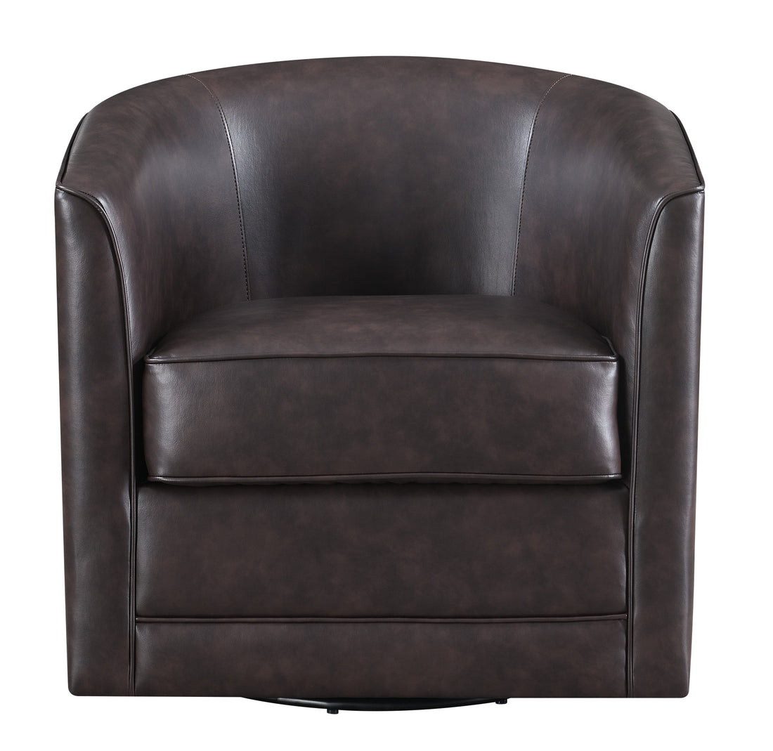 Little Brown Swivel Accent Chair Brown Foam Engineered Wood