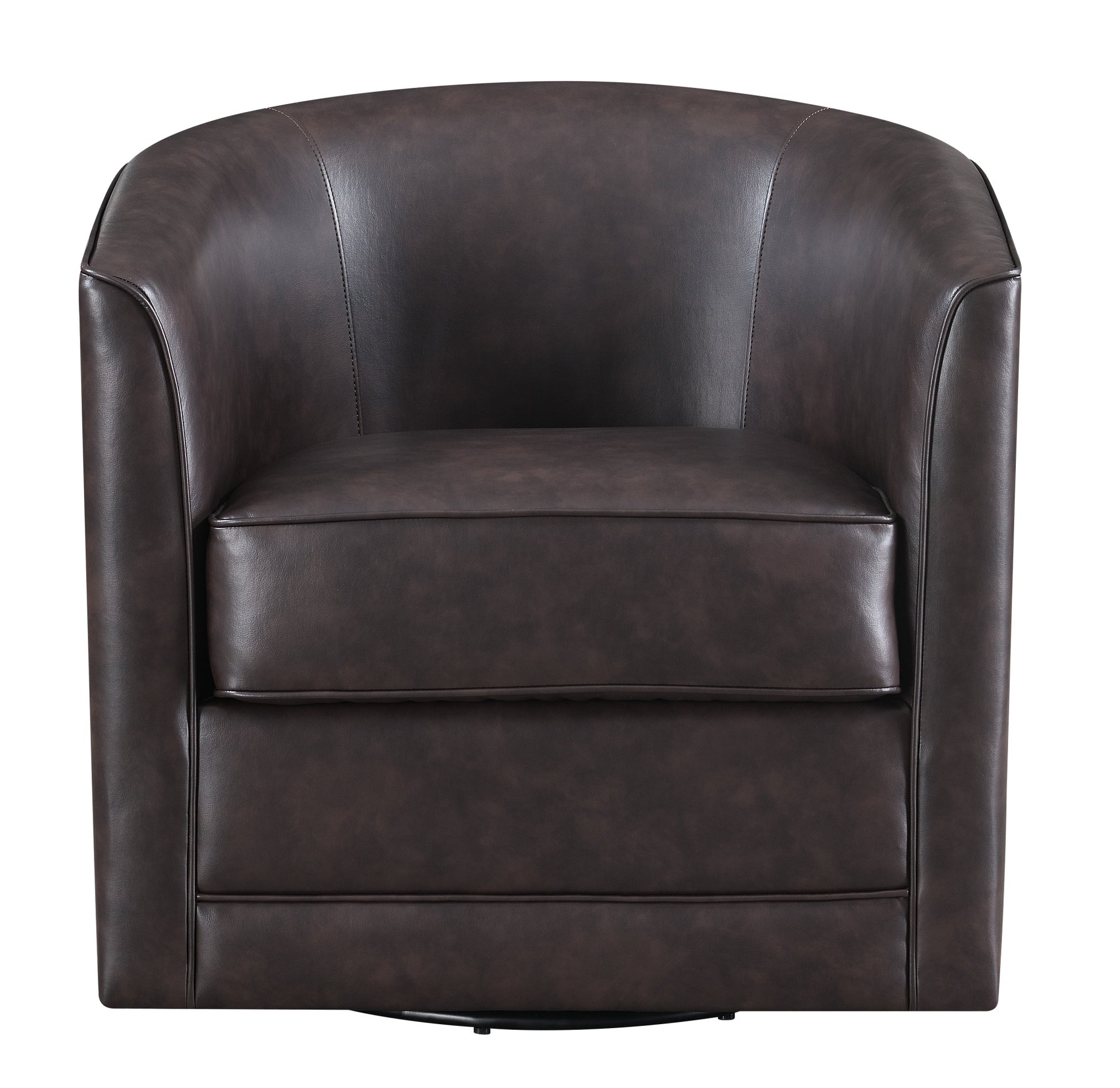 Little Brown Swivel Accent Chair Brown Foam Engineered Wood