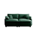 Two Seater Theater Sofa With 2 Footrest, 2 Seater Sofa With Ottoman For Small Living Spaces,Green Corduroy Green Corduroy 2 Seat