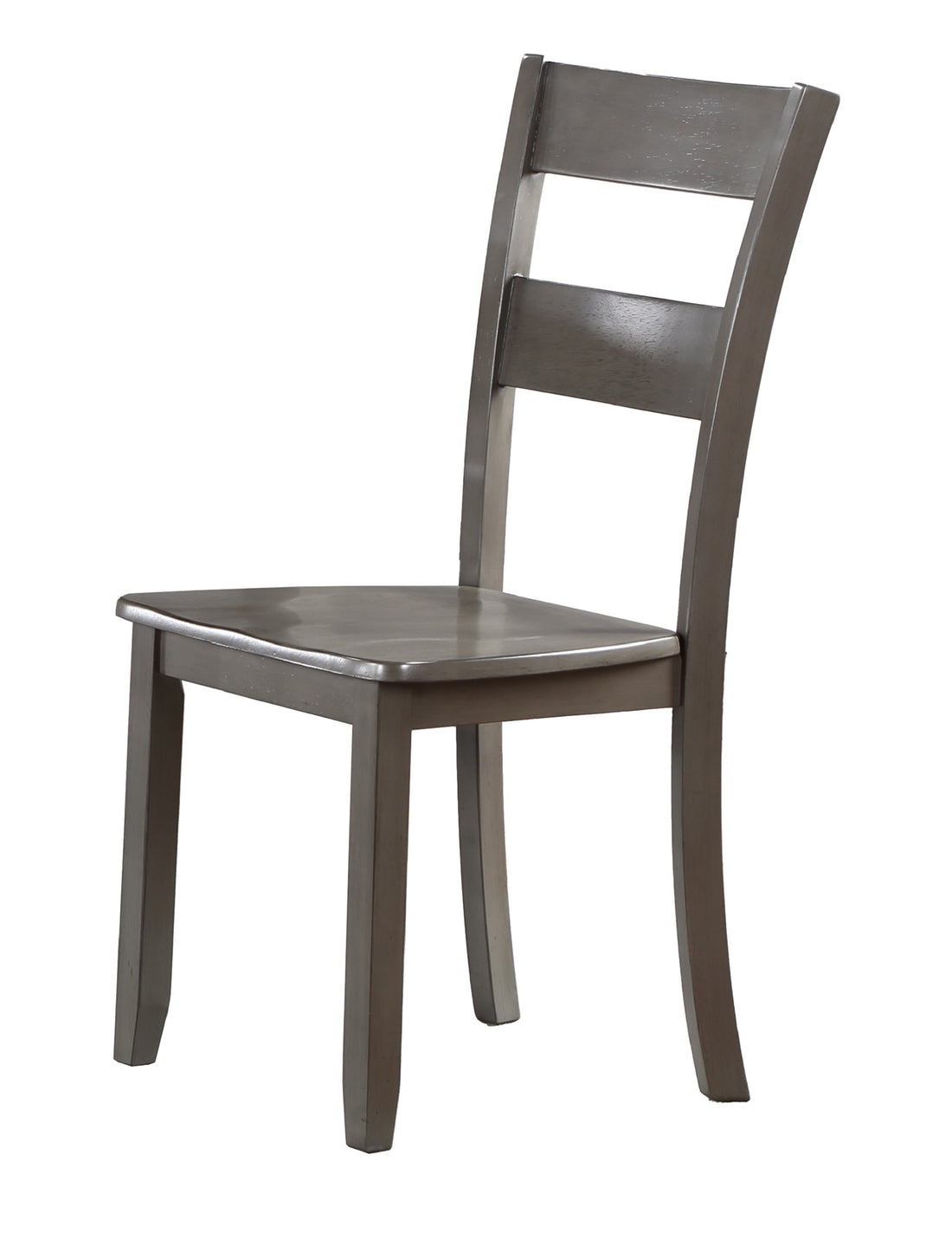 2Pc Transitional Dining Side Chair Ladder Back Wooden Dining Room Furniture Gray Gray Dining Room Contemporary,Transitional Side Chair Ladder Back Set Of 2 Wood