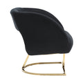 Coolmore Modern Chair With Velvet Fabric, Mid Century Chair With Wide Upholstered, Armchair For Living Room, Lounge, Bedroom Black Black Primary Living Space Foam Velvet