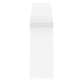Accent Table, Console, Entryway, Narrow, Sofa, Living Room, Bedroom, White Laminate, Contemporary, Modern White Engineered Wood