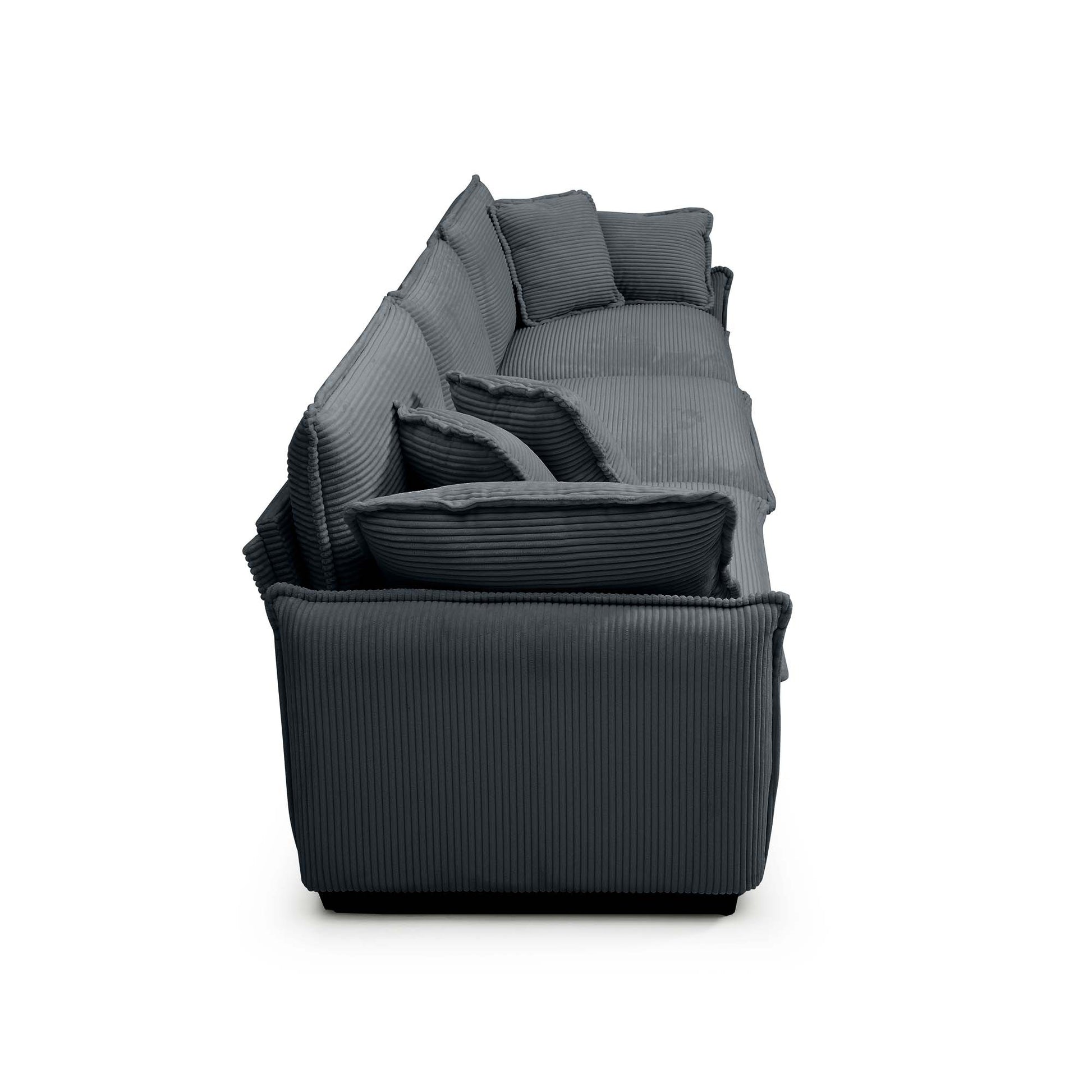 Family Sofa Set Deep Seat Sofa, Warm Sofa For Home Cinema And Living Room, One 2 Seater Sofa And One 3 Seater Sofa,Grey Corduroy Grey Corduroy 5 Seat