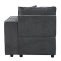 Grey Right Facing Loose Back Accent Chair Grey Primary Living Space Pine Wood Plastic